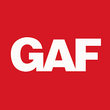 GAF logo signifying that Custom Exteriors is qualified to install GAF shingles