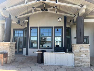 Firestone roofing company Custom Exteriors is also a full service exterior remodeling company for projects like this porch